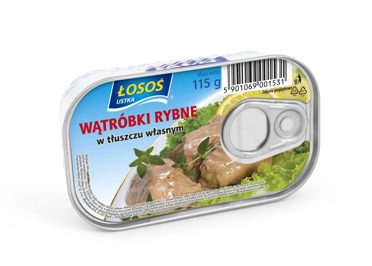 konserwa wątr&oacute;bka z dorsza puszka i składniki odżywcze