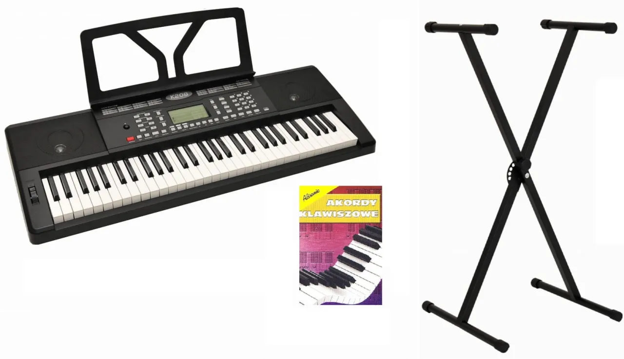 keyboard z zaznaczonymi klawiszami akordów