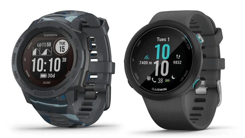 por&oacute;wnanie zegark&oacute;w do pływania Decathlon Garmin Nabaiji