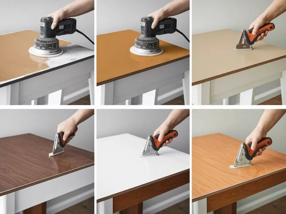 Różne metody odnawiania blatu stołu: malowanie, oklejanie, lakierowanie