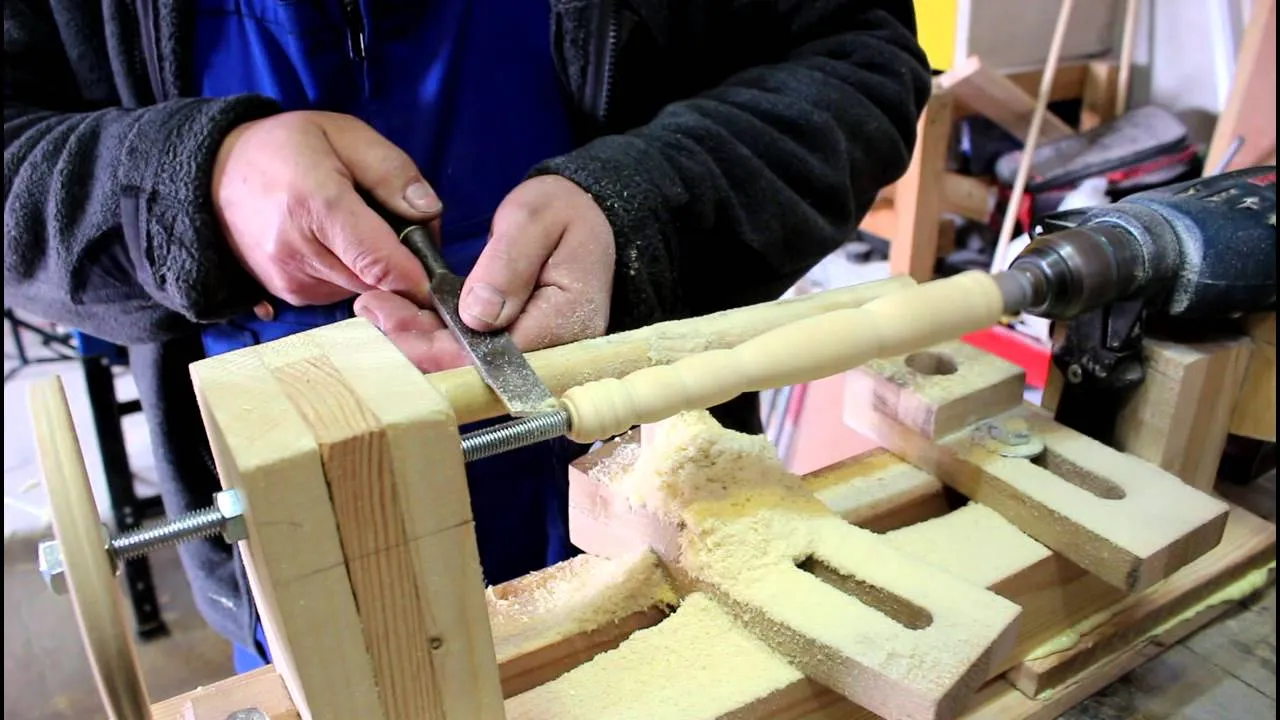 przykłady toczenia drewna tokarka DIY