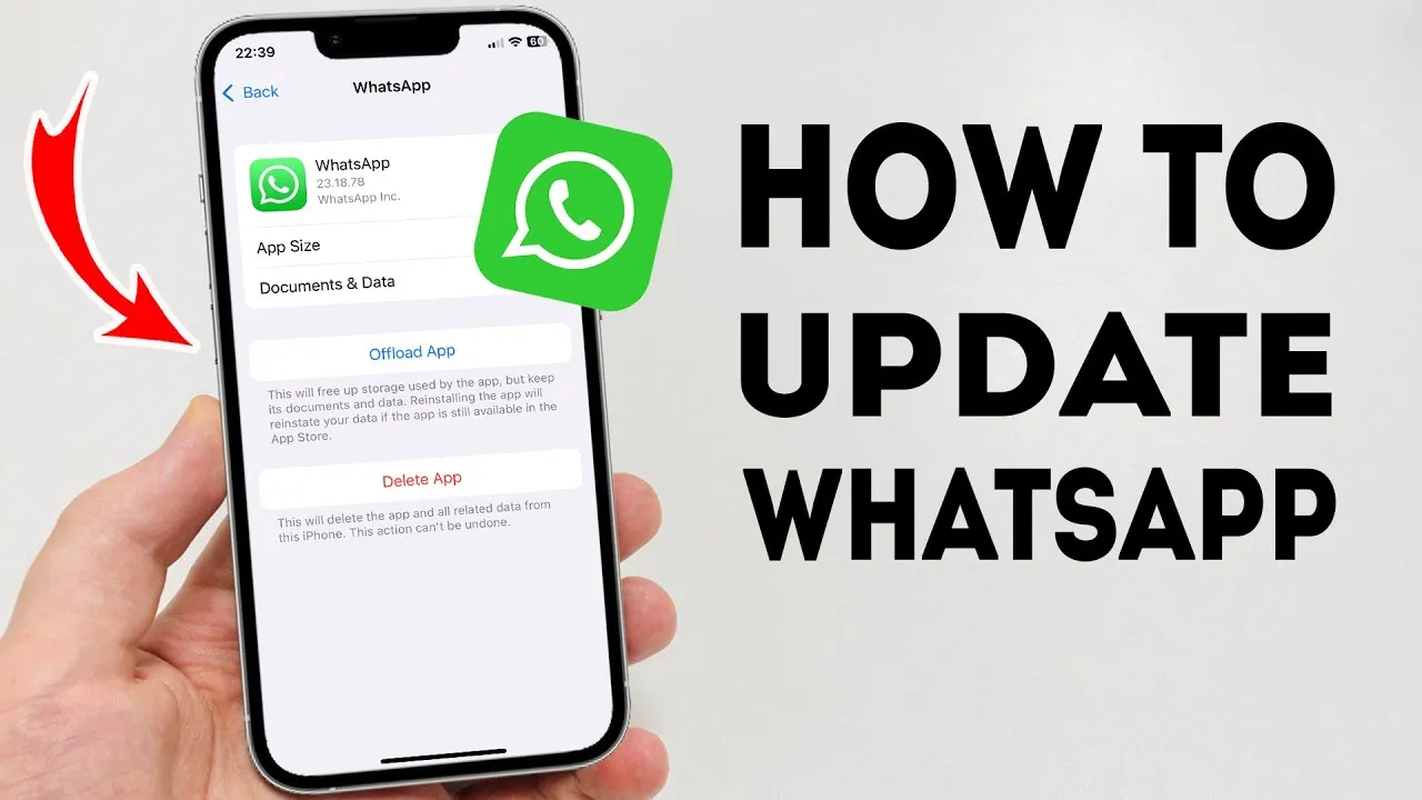 WhatsApp update process iPhone App Store
