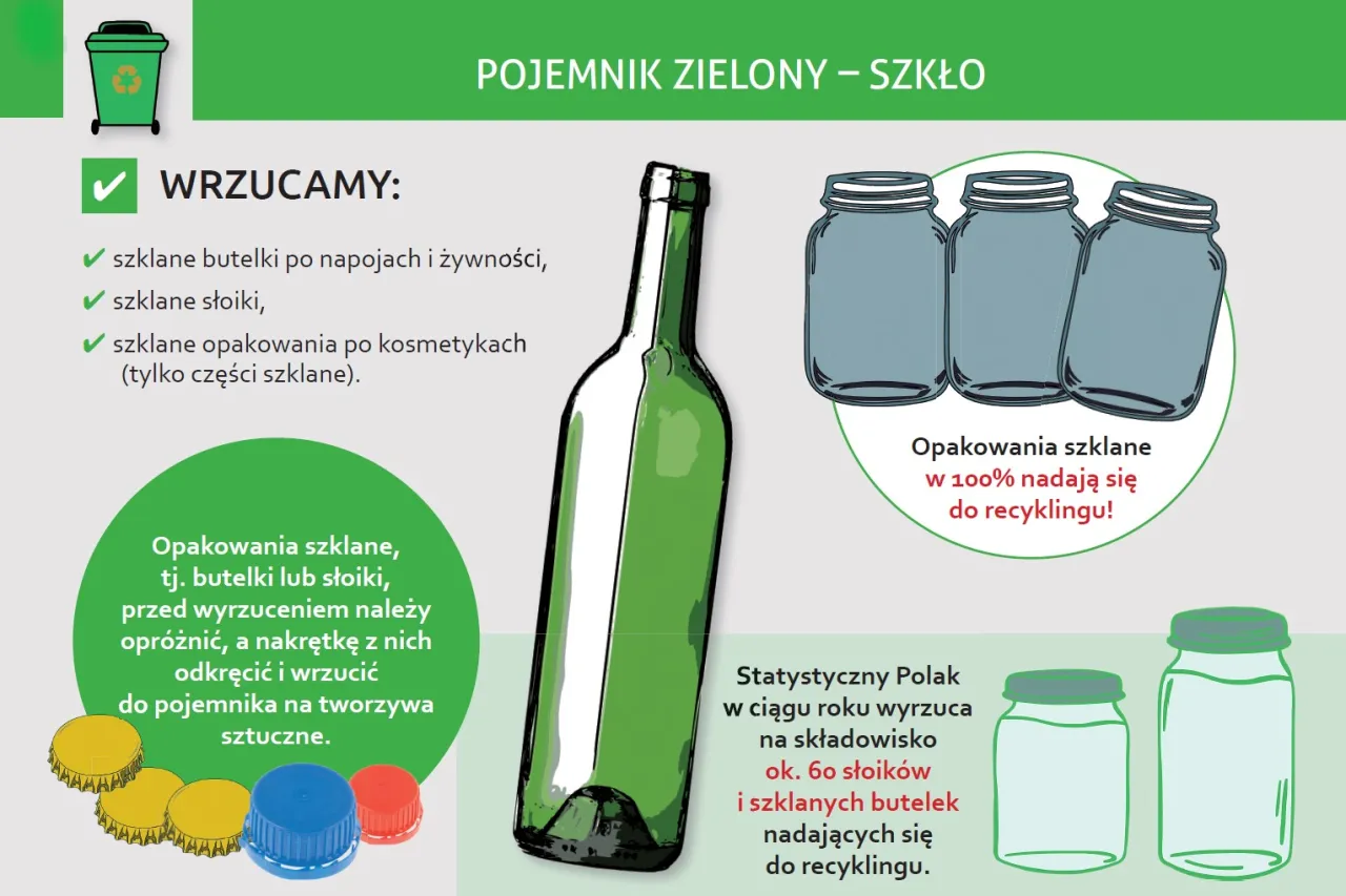 zielony pojemnik na szkło