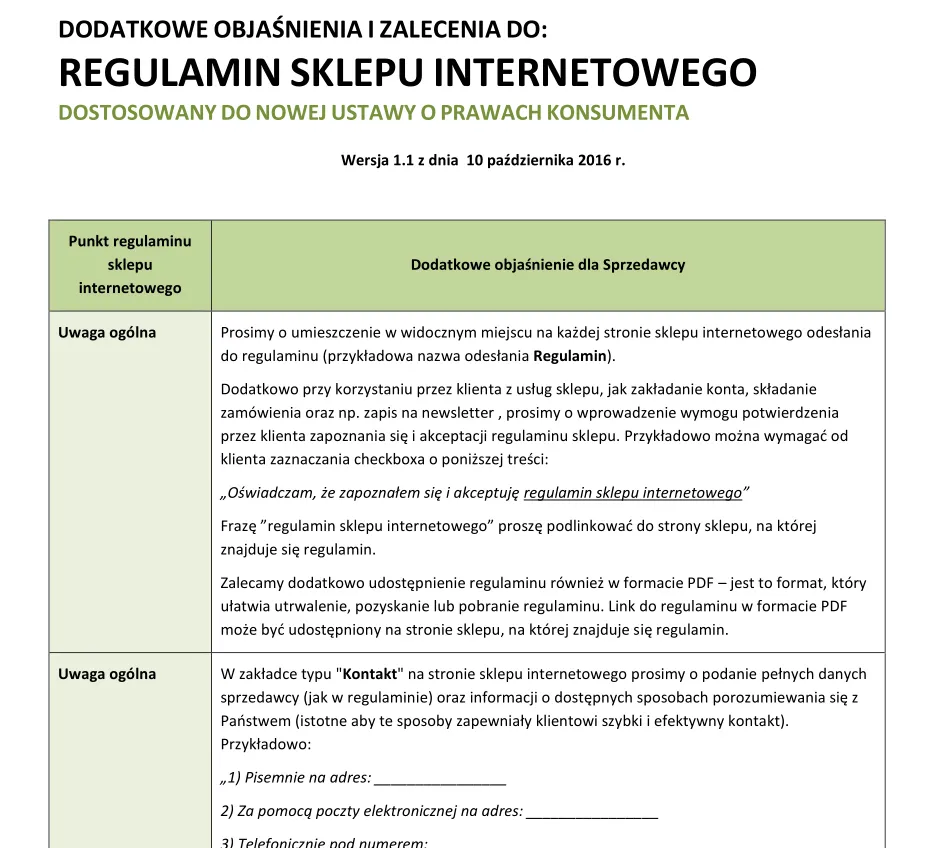 porównanie opcji zakupu regulaminu sklep internetowy, bezpieczny regulamin e-commerce