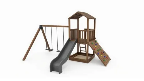 integracyjny plac zabaw, naturalny plac zabaw drewniany