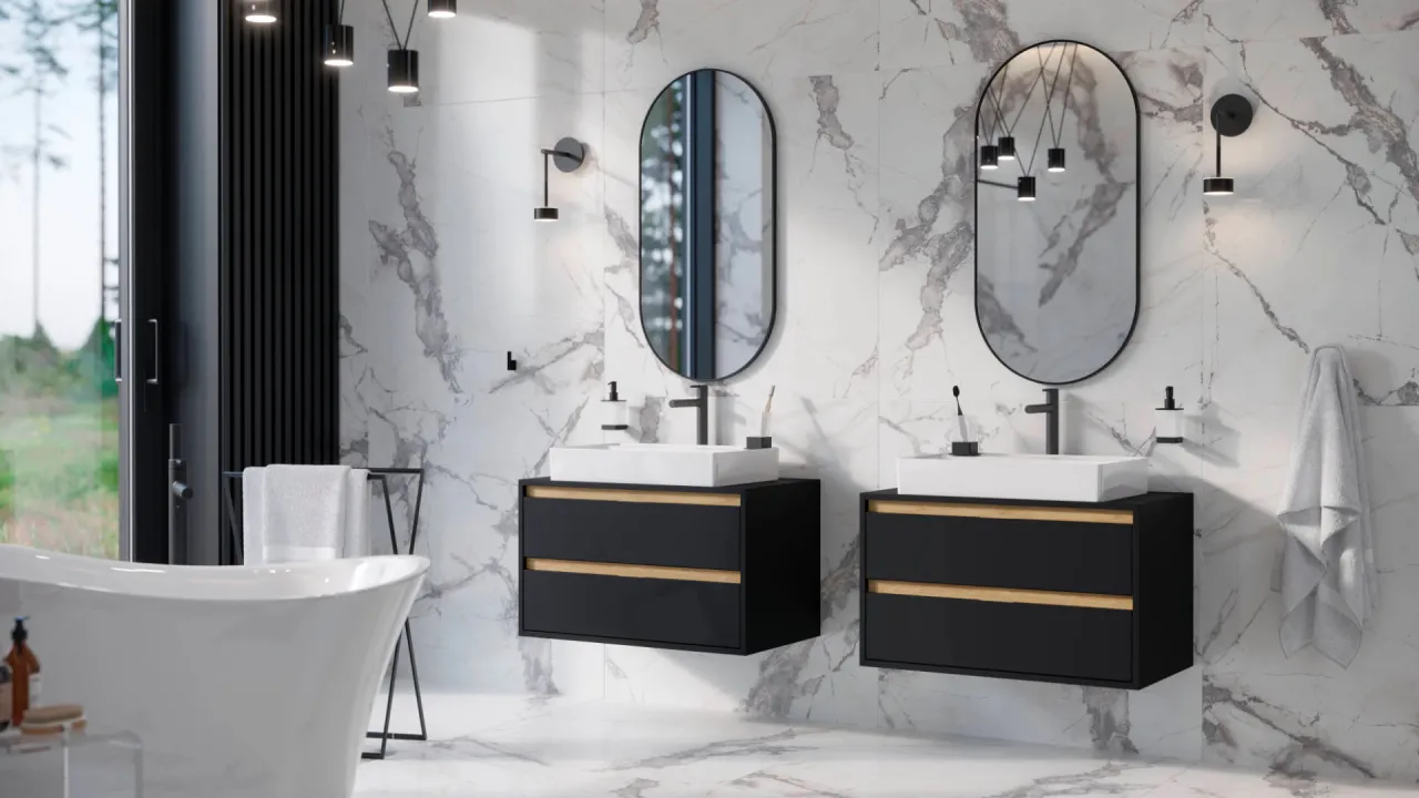 Optyczne powiększanie małej łazienki triki