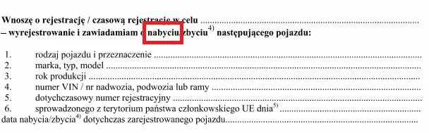 Termin przerejestrowania samochodu kara