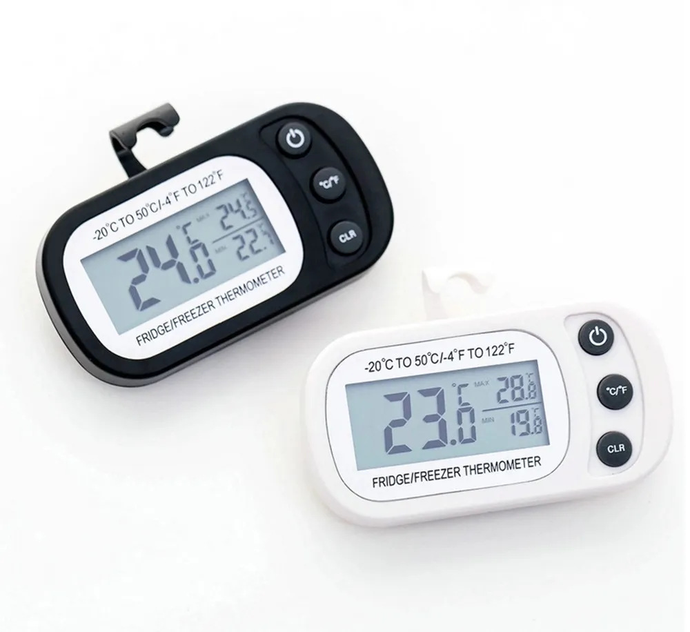 termometr do lodówki lub wnętrze lodówki z temperaturami