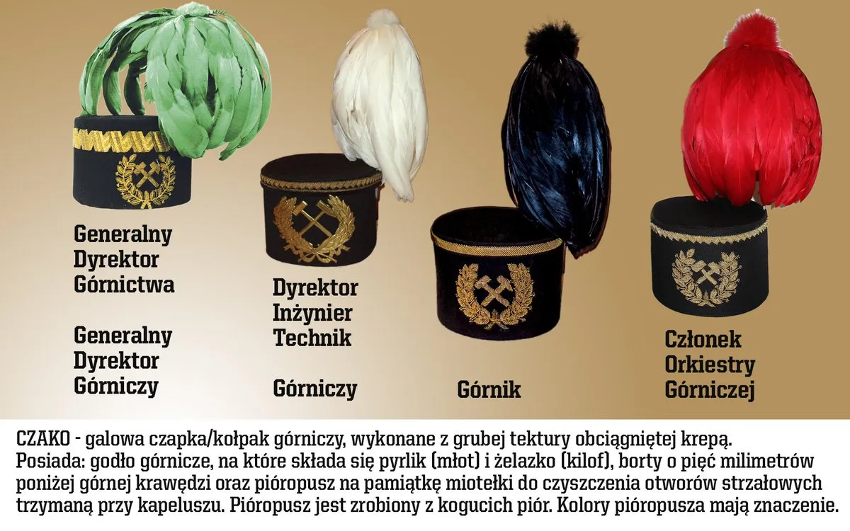 kolory pióropuszy górniczych