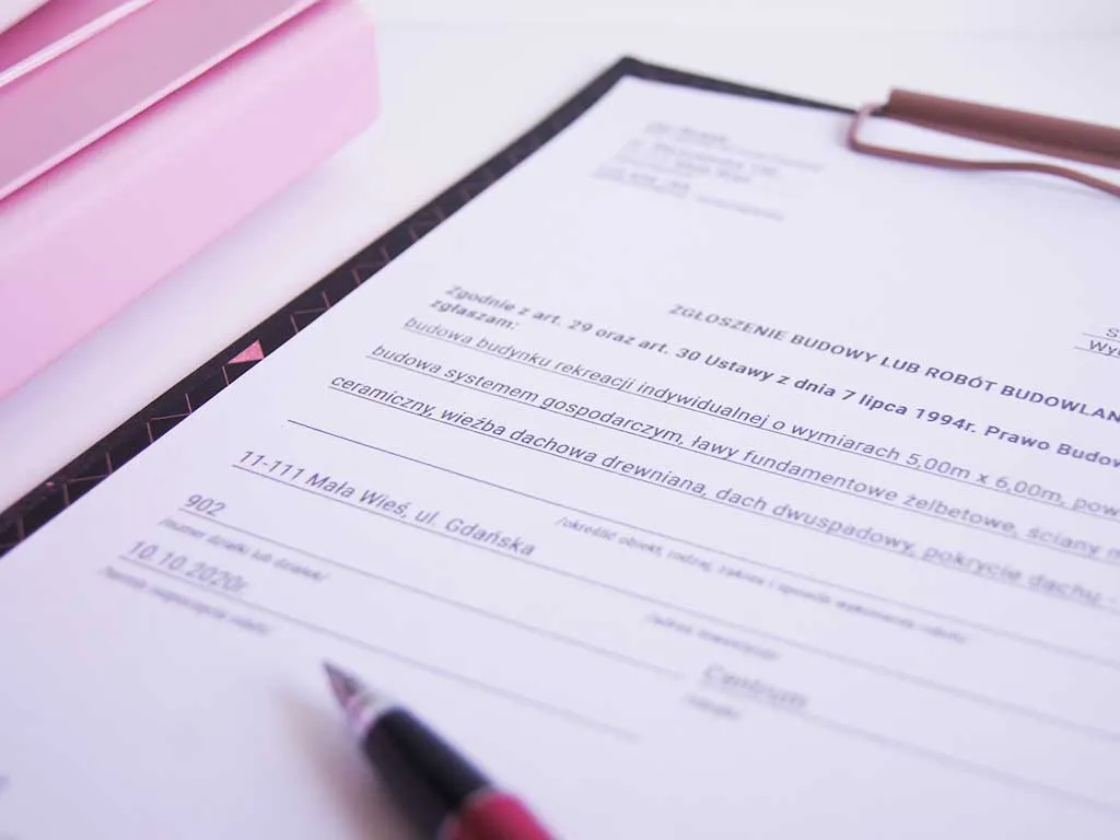 dokumenty do zgłoszenia budowy domu