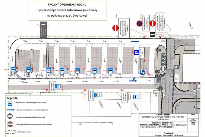 Mapa Dworca PKS Łomża Aleja Legionów 12
