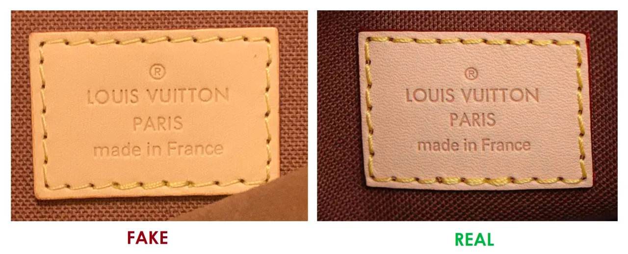 Louis Vuitton heat stamp authentic details
