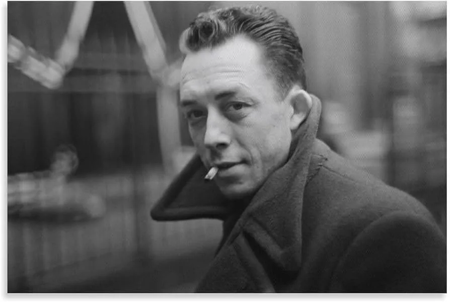 Albert Camus Portr&auml;t Schwarz-Wei&szlig;