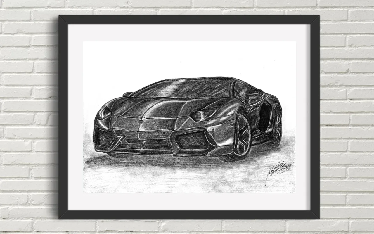 Lamborghini szkic oł&oacute;wkiem