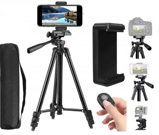 statyw do telefonu i pilot bluetooth