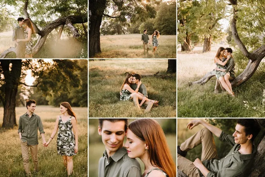 inspiracje kolorystyczne sesja narzeczeńska