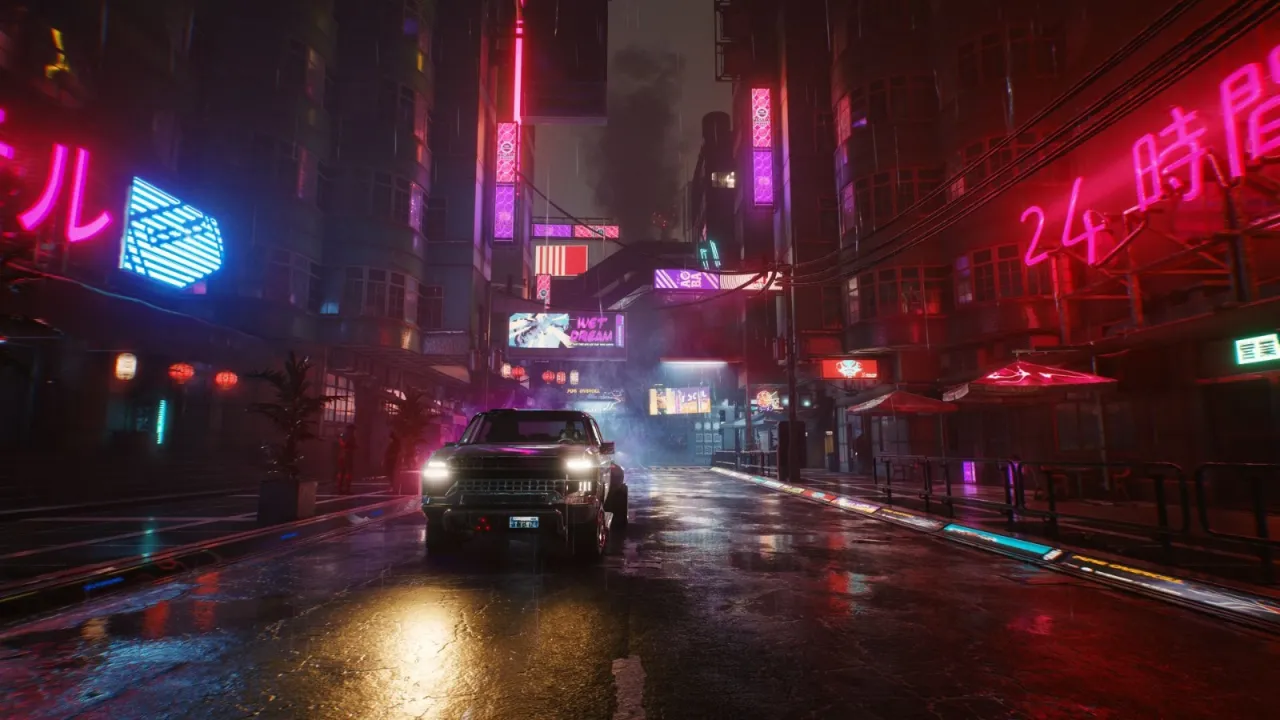 Cyberpunk 2077 miasto Night City