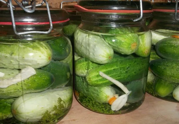 różne ogórki kiszone słoiki i luzem