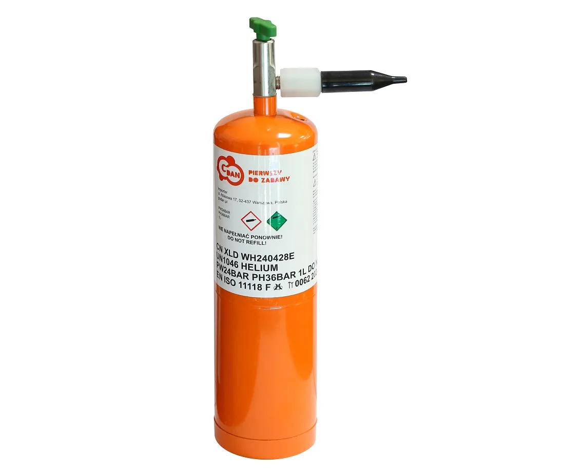 mała butla z helem na balony