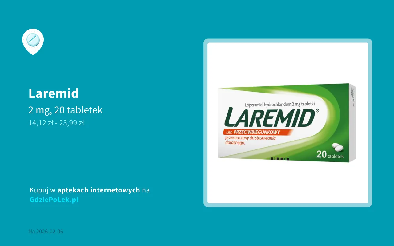 Opakowania lek&oacute;w z loperamidem bez recepty