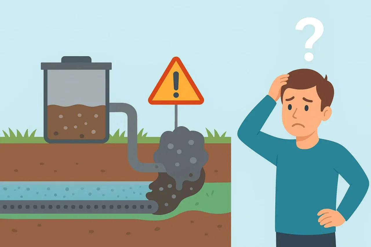 Zastanawiasz się, jak ustawić napowietrzanie oczyszczalni? Awaria systemu i znak ostrzegawczy sugerują problem.