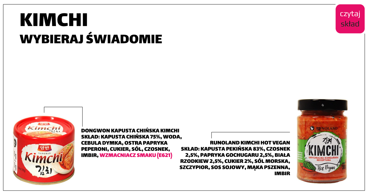 etykieta kimchi skład