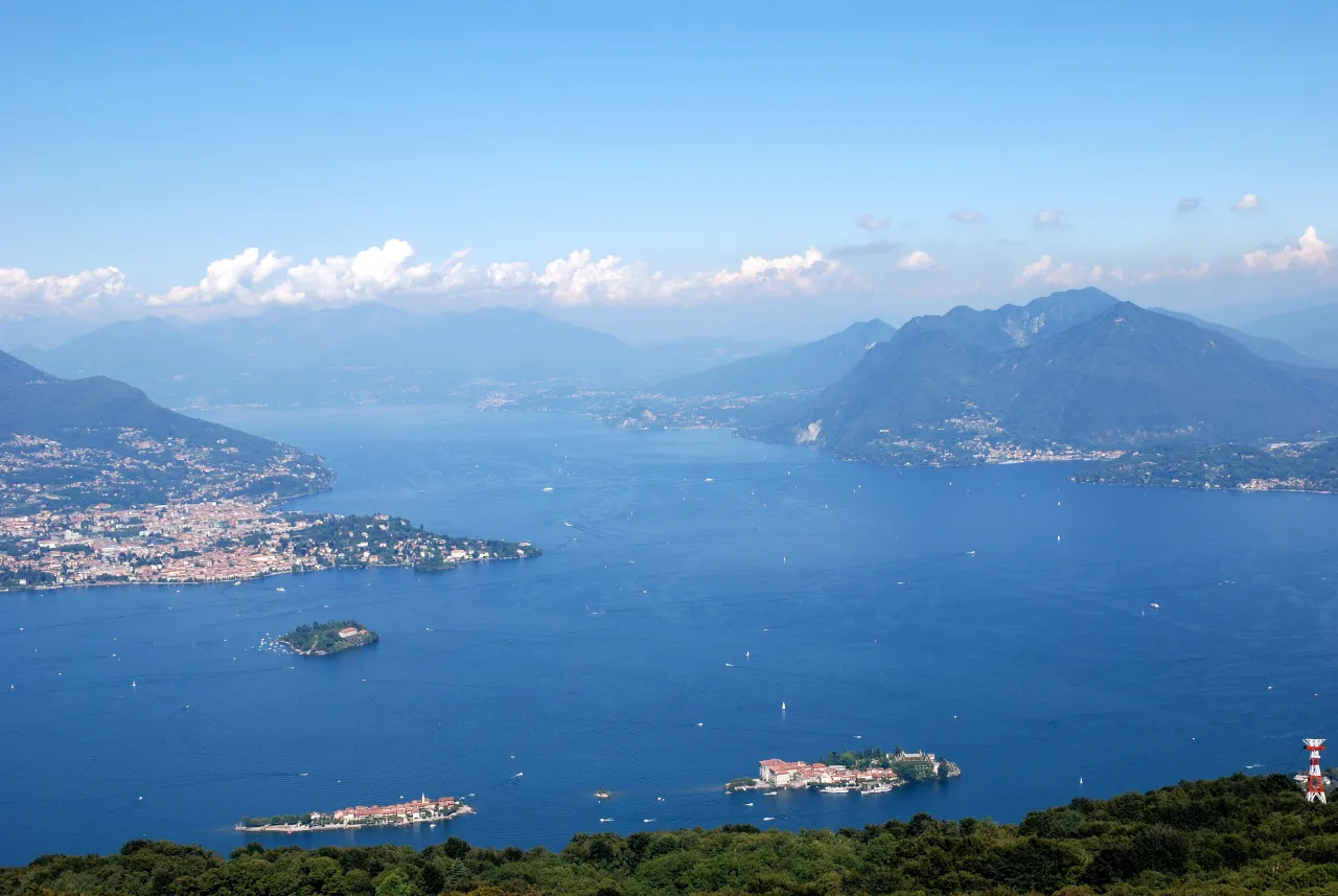 Isole Borromee Lago Maggiore vista aerea