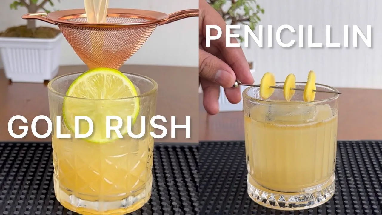 Nowoczesne koktajle z whisky, Penicillin, Gold Rush
