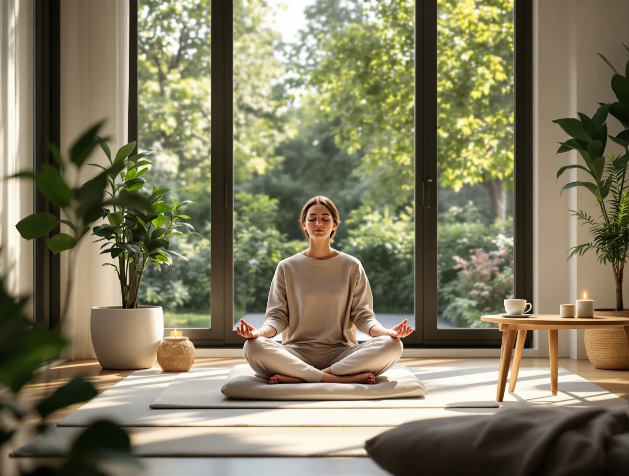 medytujący mnich góry stereotyp