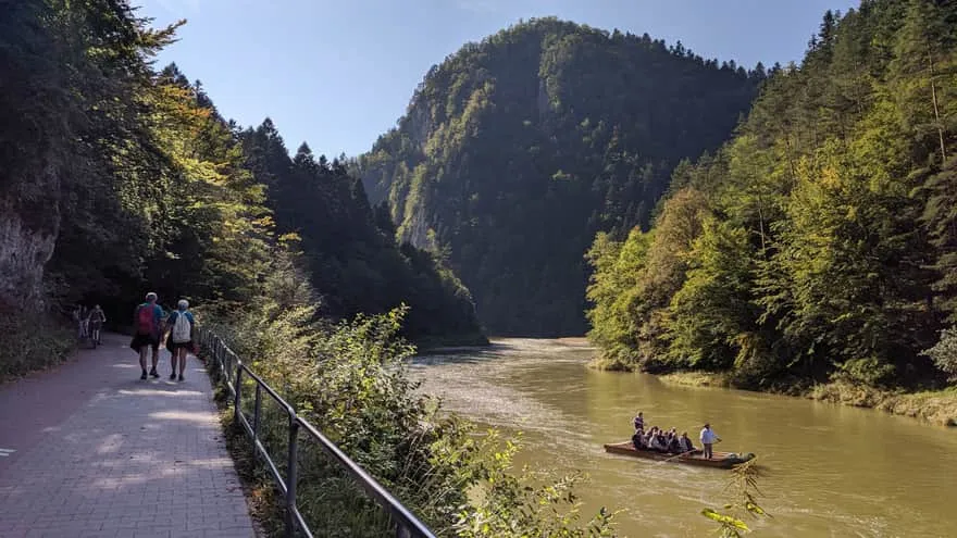 Droga Pienińska Szczawnica Czerwony Klasztor wózek