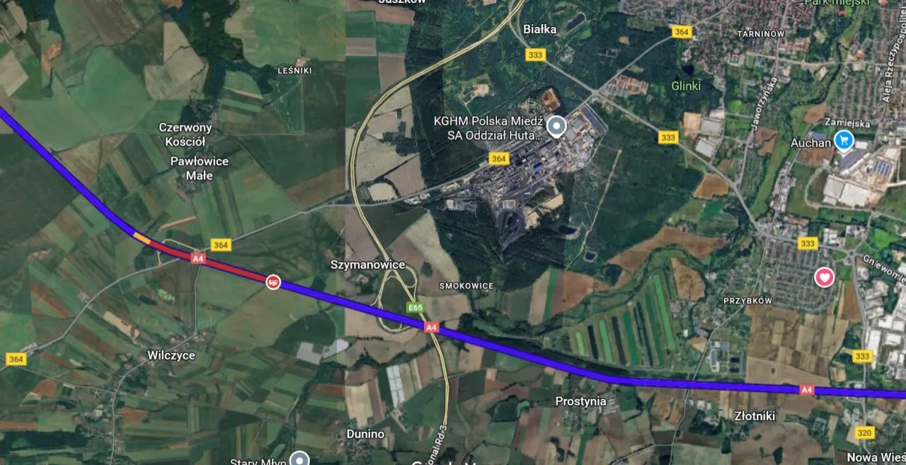 Mapa utrudnień autostrada A4 objazdy