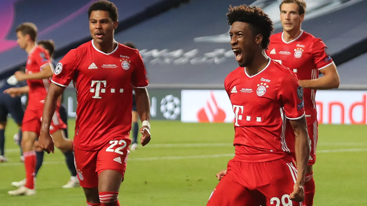 Finał Ligi Mistrz&oacute;w 2020 Bayern PSG Coman gol