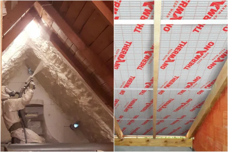 materiały do ocieplenia poddasza, wełna mineralna pianka pur