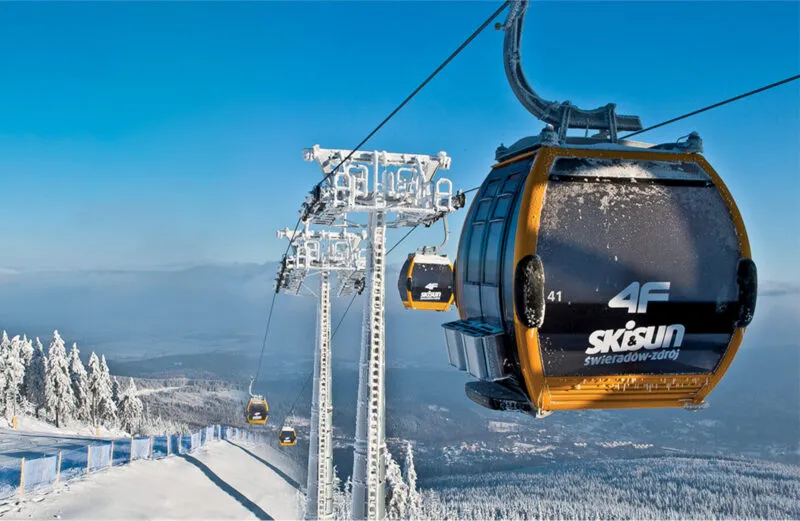 Kolej Gondolowa Świeradów-Zdrój zimą latem
