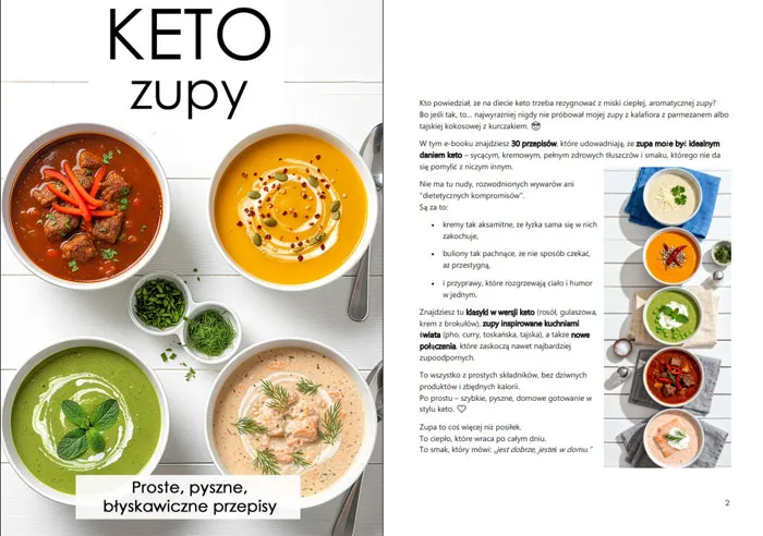 Składniki do zupy keto