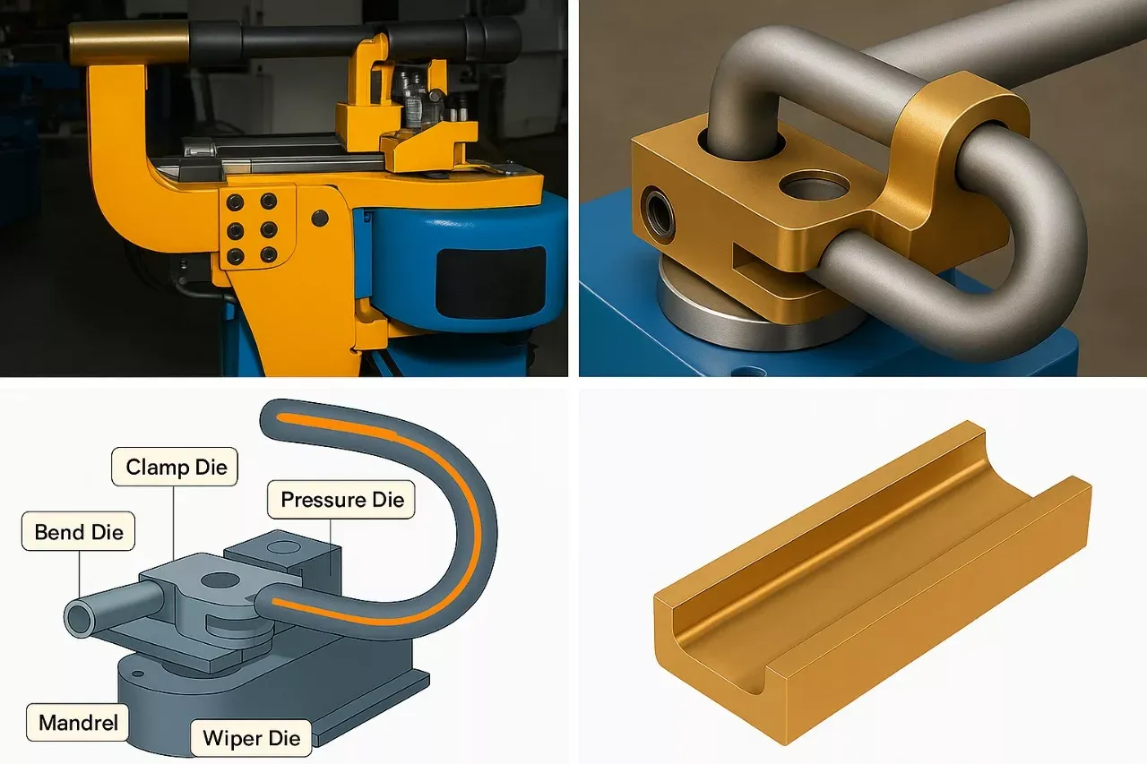 zgnieciona rura po gięciu pipe bending defects