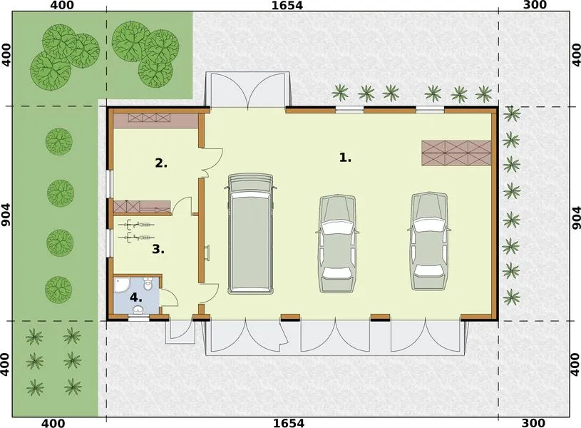projekt budowlany garażu mapa geodezyjna