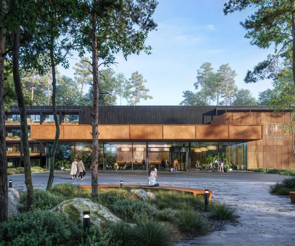 Wizualizacja nowoczesnego hotelu Marriott w Polsce