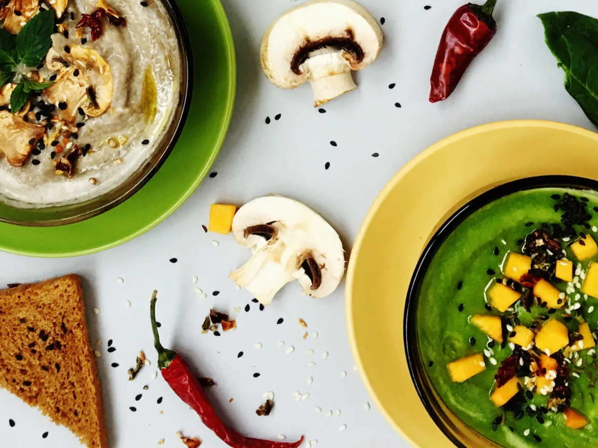 toppings variés pour soupe