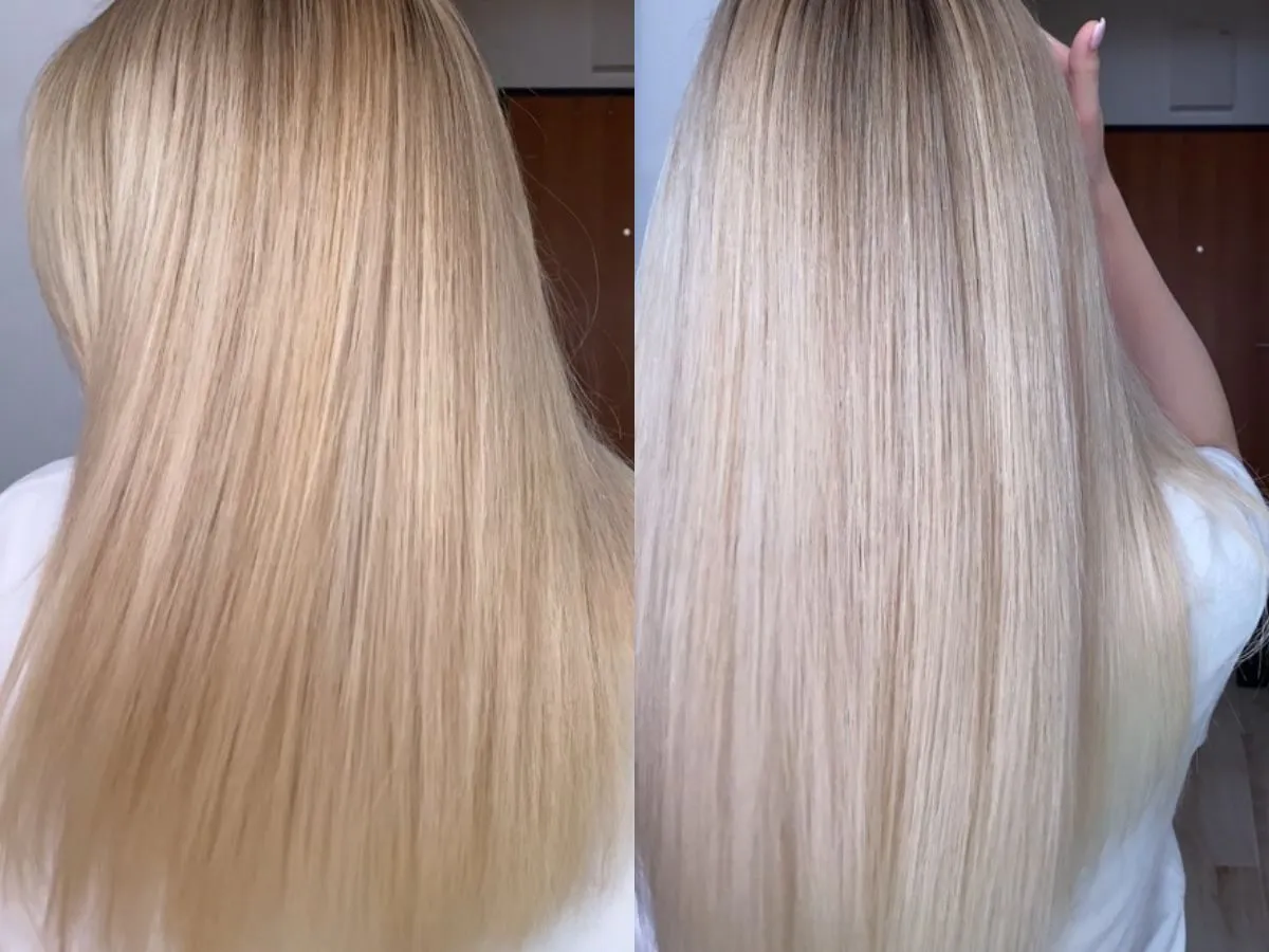 Joanna Professional odżywka rewitalizująca kolor efekty przed i po