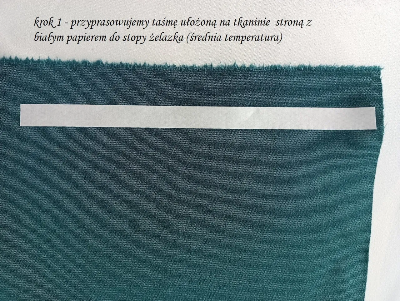 taśma termoprzylepna do podwijania ubrań