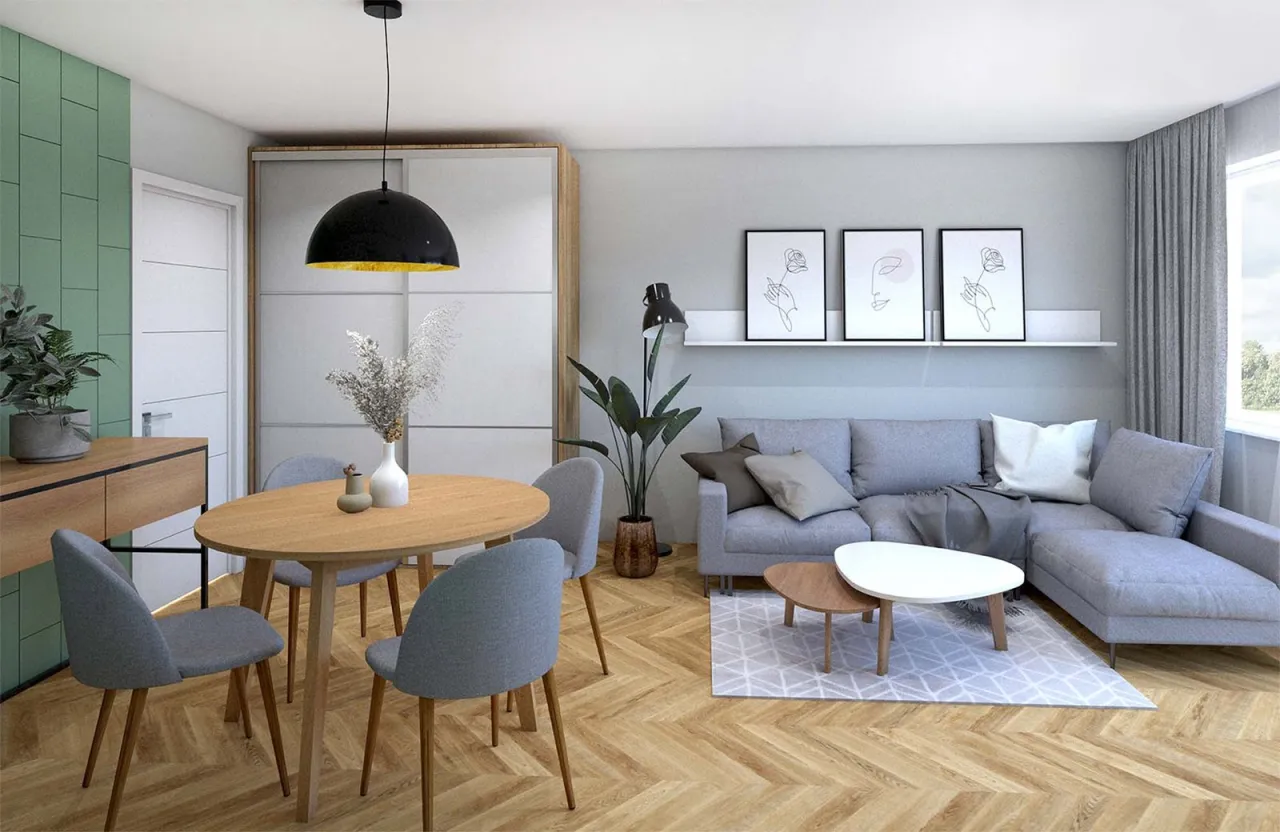 inspiracje szary salon połączenia kolorystyczne