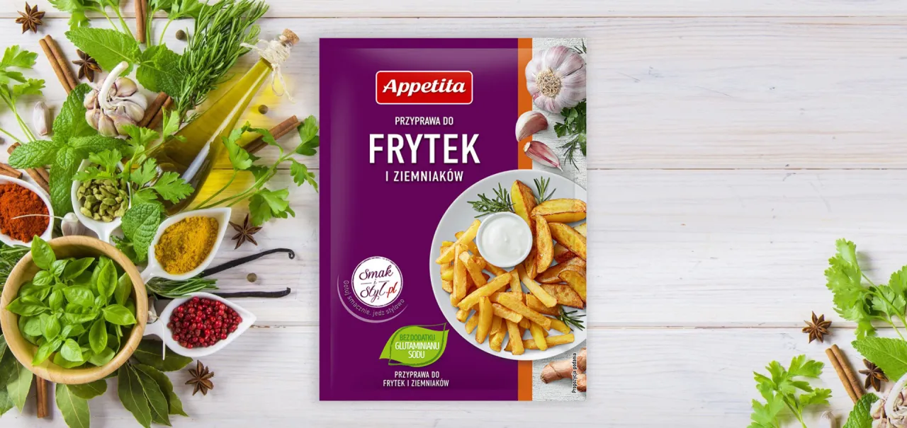 r&oacute;żne przyprawy do frytek