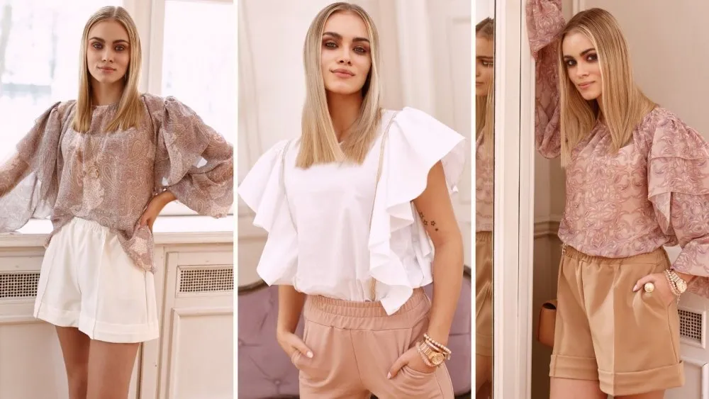 sposoby na stylizację za dużej bluzki