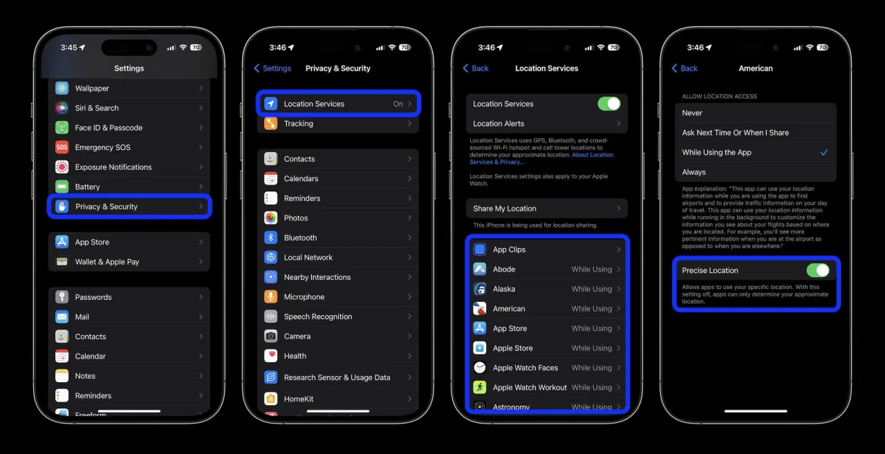 iPhone usługi lokalizacji wyłączone