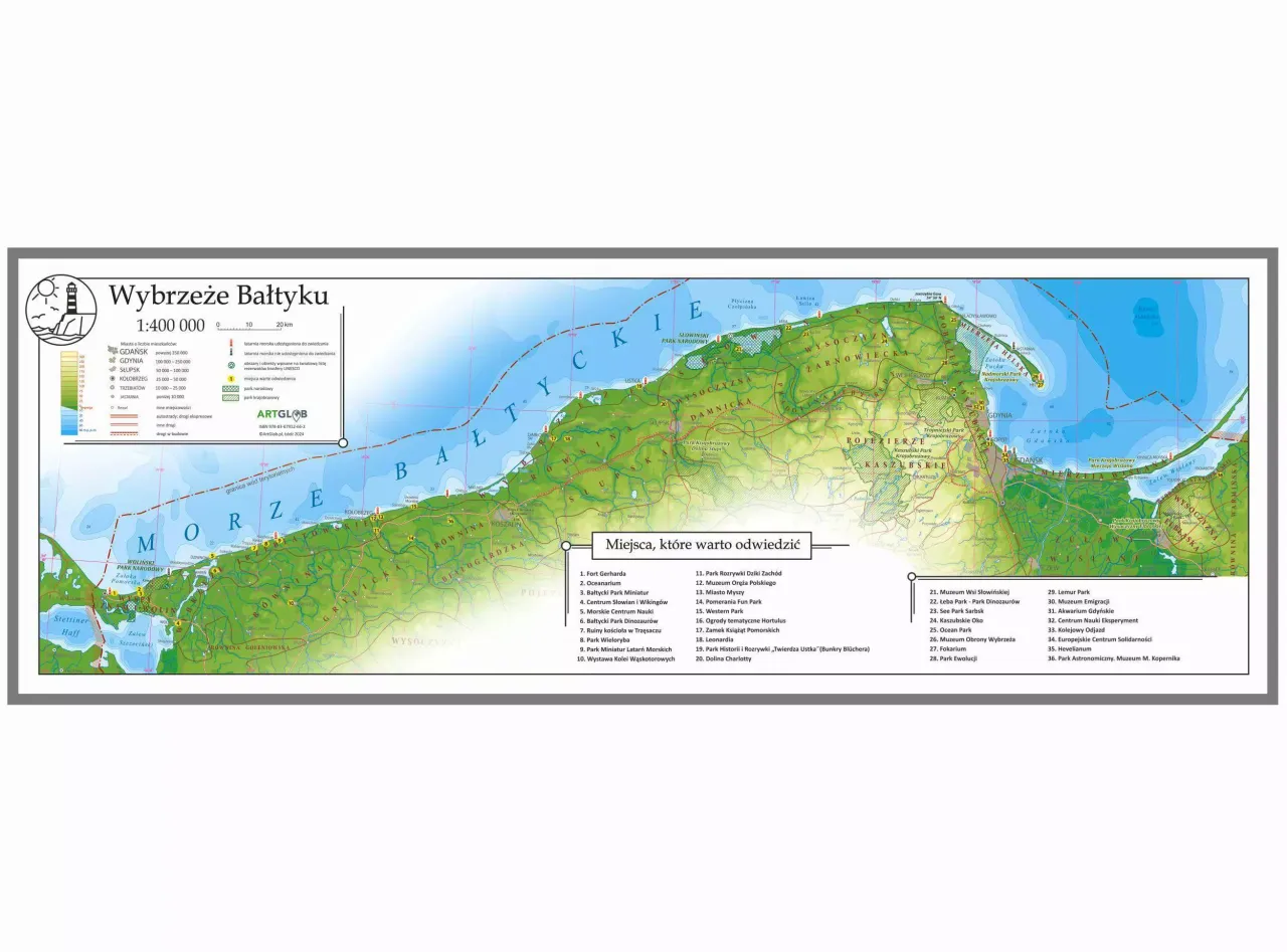 Mapa Polski miejscowości nad morzem dla rodzin z dziećmi