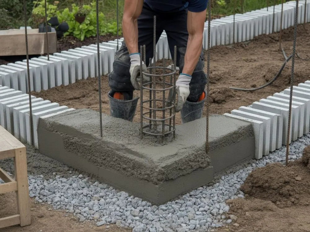 Uszkodzony fundament ogrodzenia przez mr&oacute;z, wysadziny mrozowe ogrodzenie