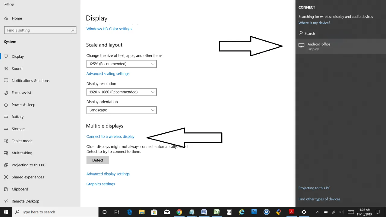 miracast connection setup