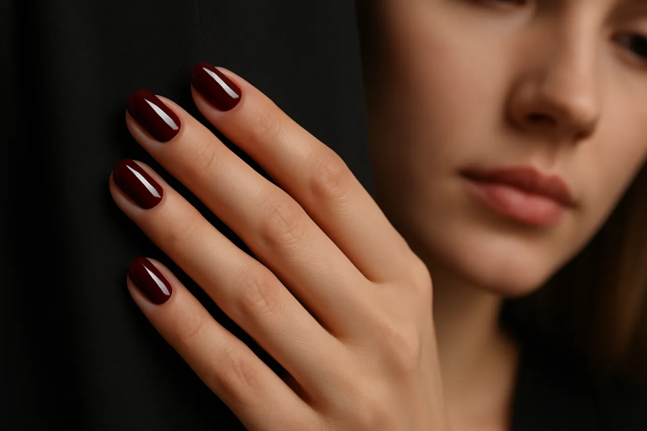 minimalistyczne zdobienia paznokci do czarnej sukienki