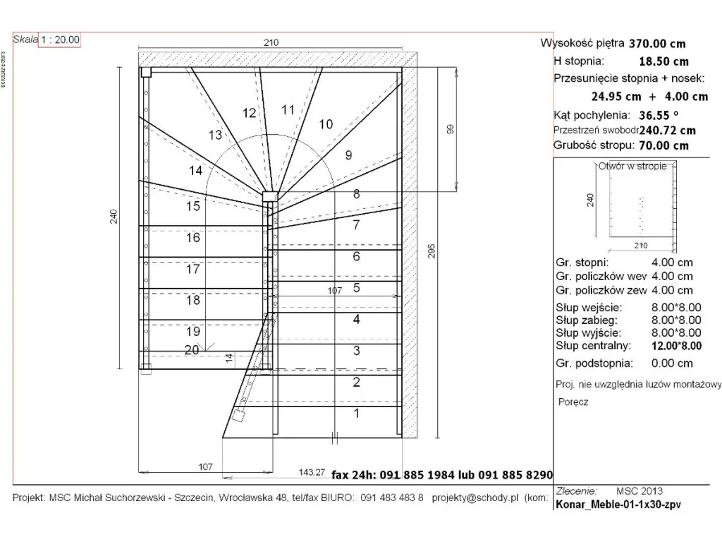 projekt schodów na poddasze wymiary